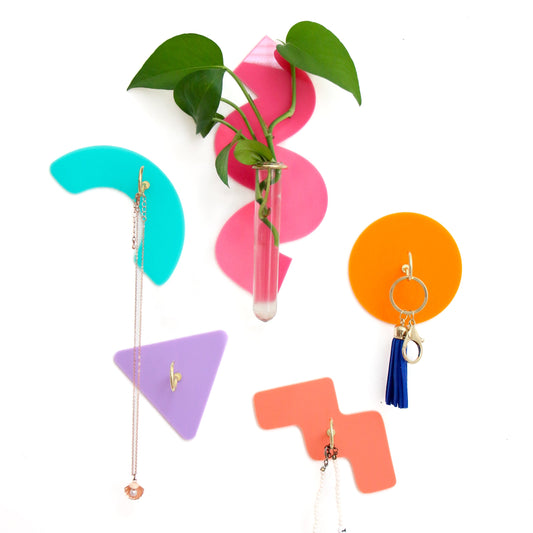 Confetti Shapes Acrylic Wall Hooks