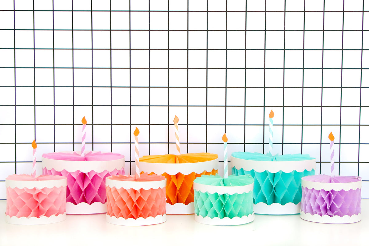 Rainbow Honeycomb cakes