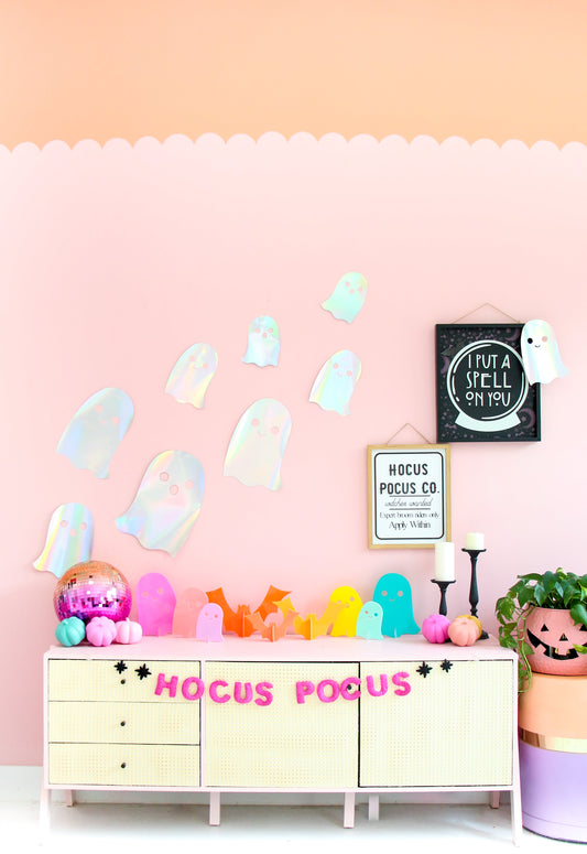 Iridescent Card Stock Ghosts
