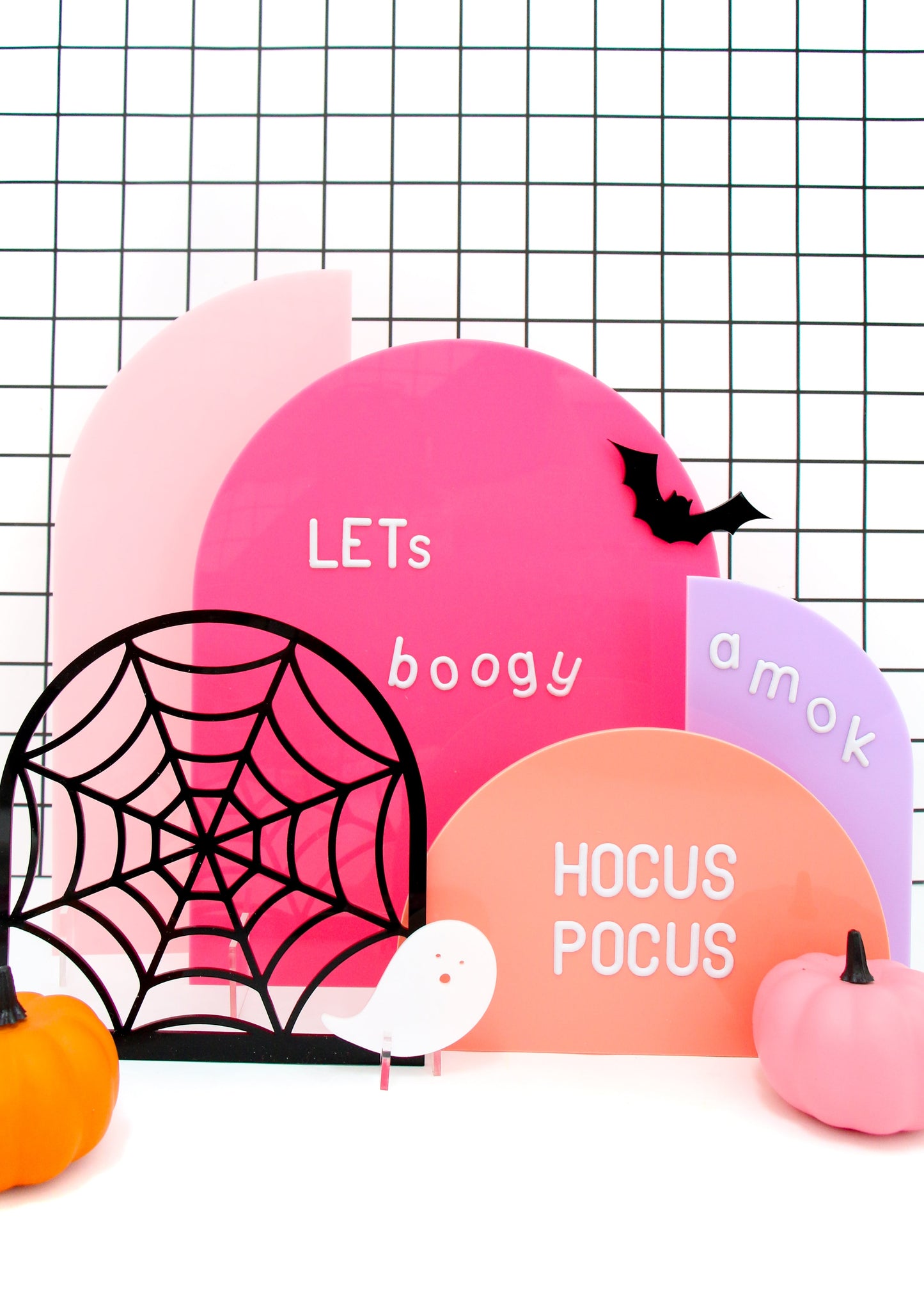 Acrylic Halloween decor stands