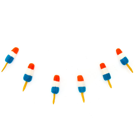 Bomb Pop Popsicle Felt Garland