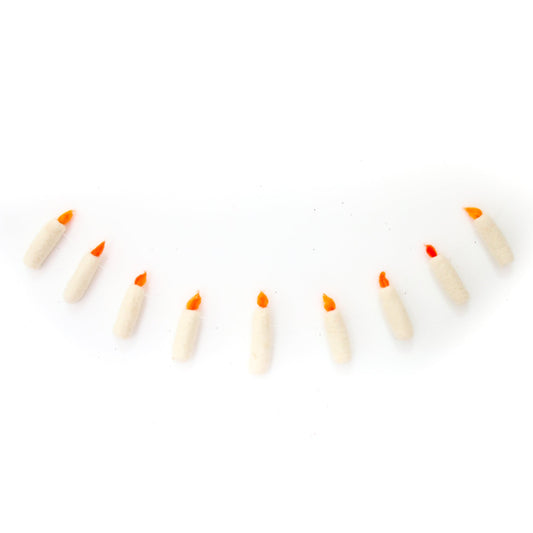 Festival of Lights felt candle garland