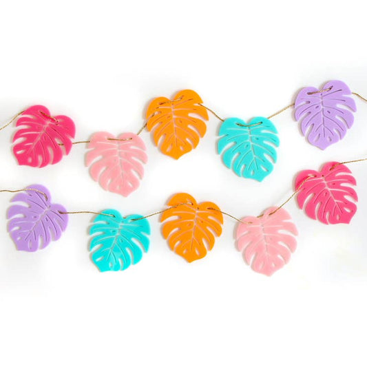 Monstera Leaf Acrylic Garland