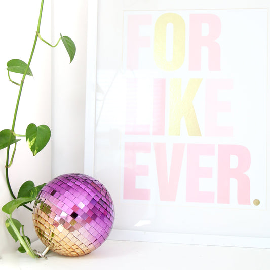 Rose gold to Purple 6" disco Ball