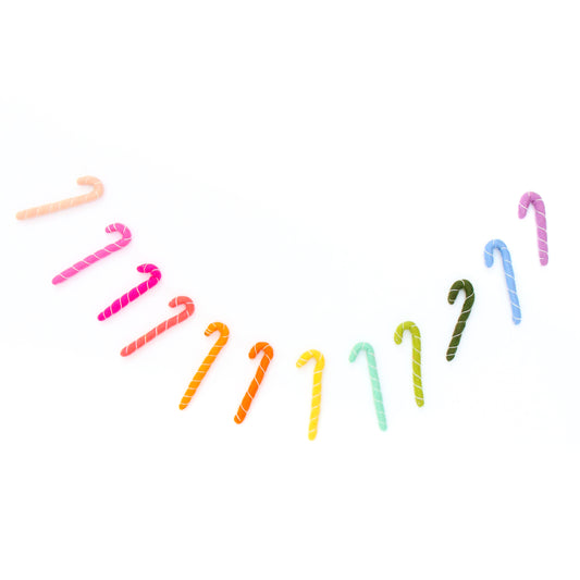 Rainbow Candy Cane Felt Garland