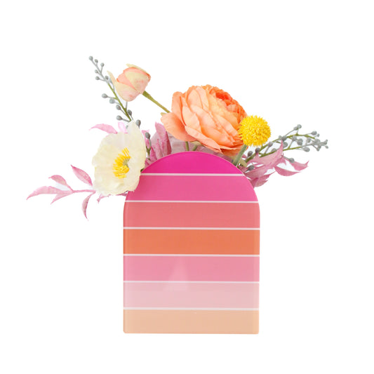 Pink Rainbow Stripe Standing Propagation Planter