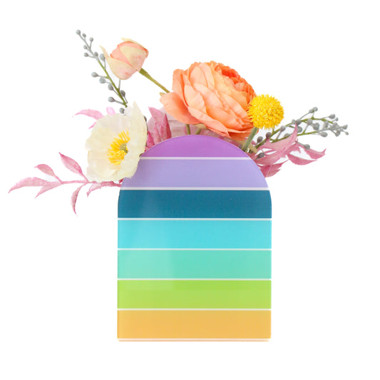 Blue Rainbow Stripe Standing Propagation Planter