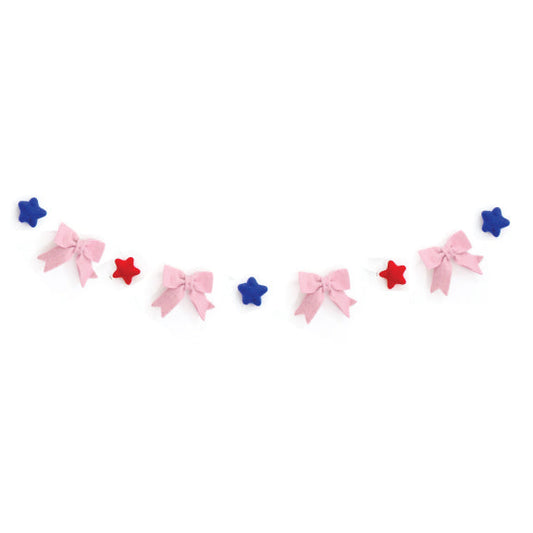 Bow and Star Felt Garland