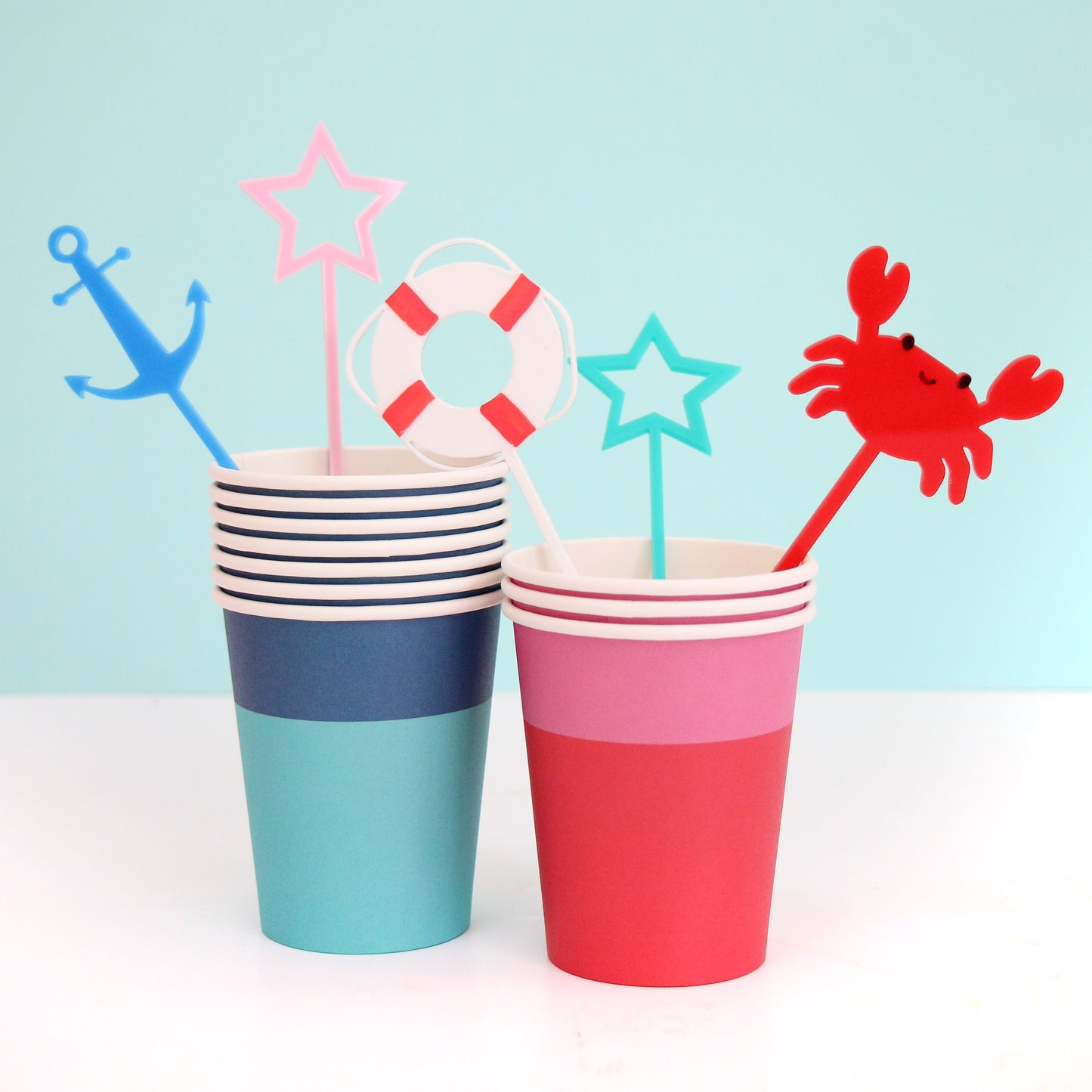 Patriotic Summer Acrylic Drink Stirrers
