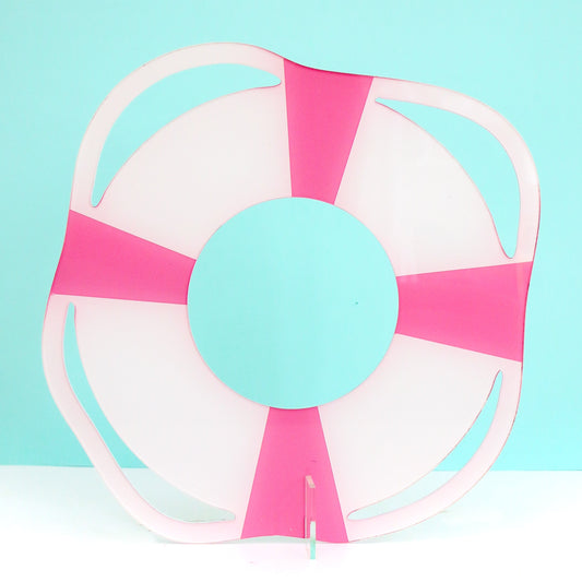 Pink Life Preserver Acrylic Decor