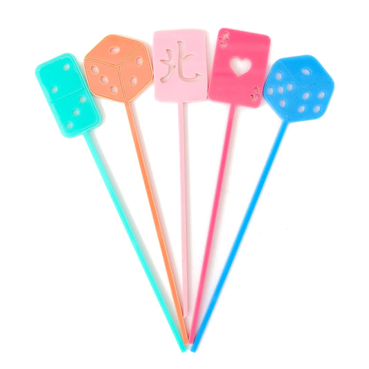 Game Night Acrylic Drink Stirrers
